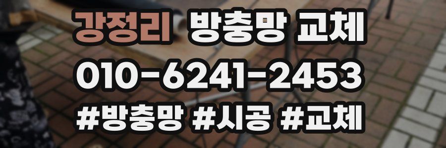 강정리 방충망 교체