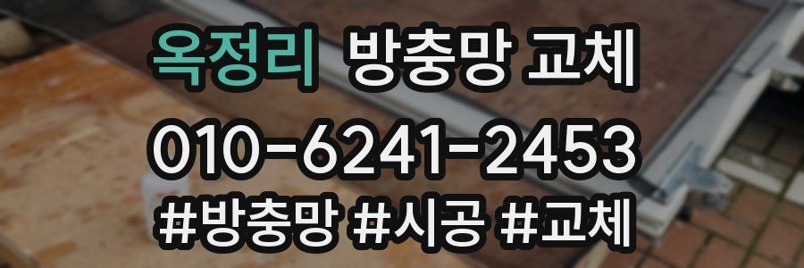 옥정리 방충망 교체