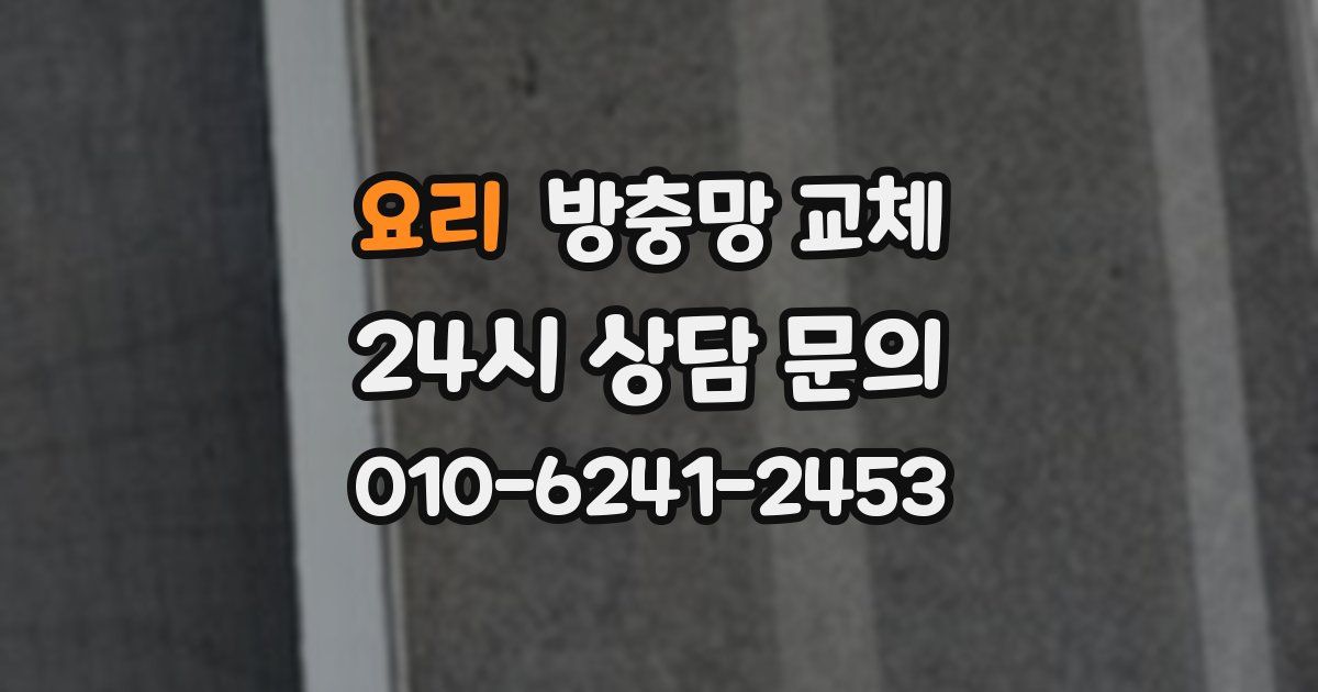 요리 방충망 교체