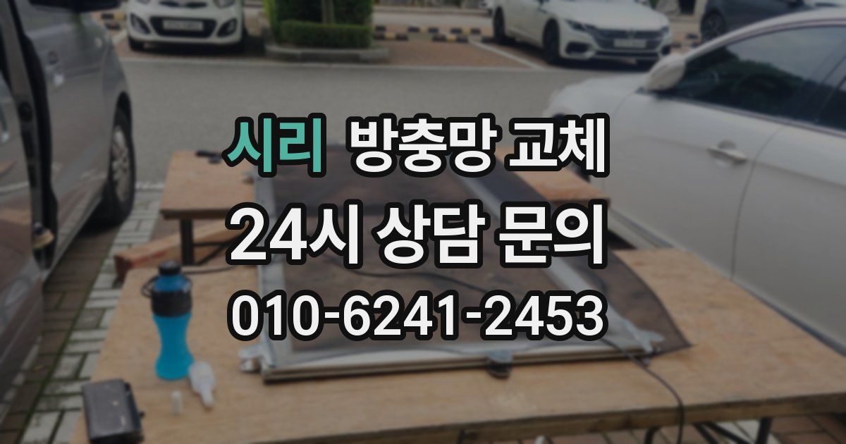 시리 방충망 교체