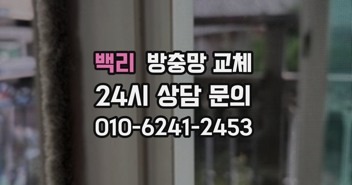 백리 방충망 교체