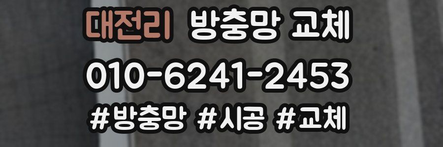 대전리 방충망 교체