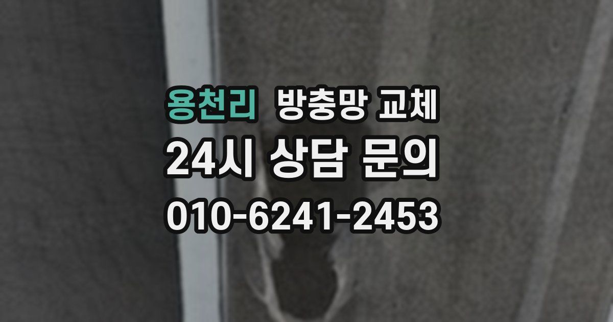 용천리 방충망 교체