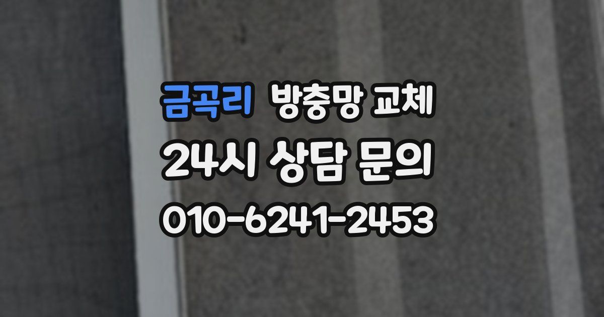 금곡리 방충망 교체