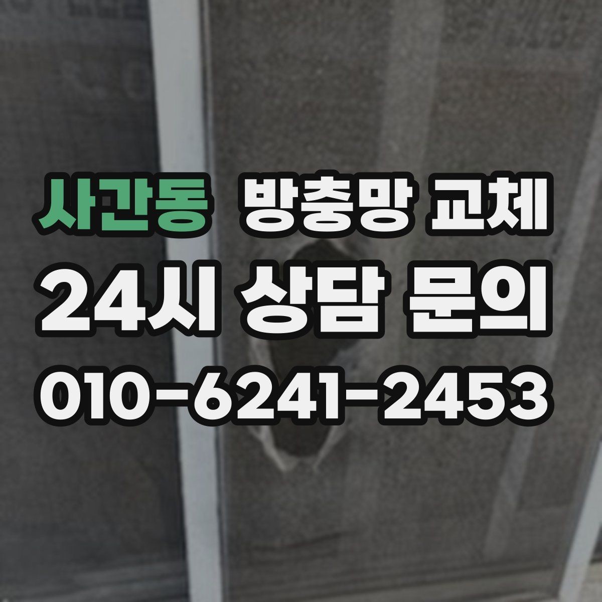 사간동 방충망 교체 음식 냄새로 날벌레가 늘었다면