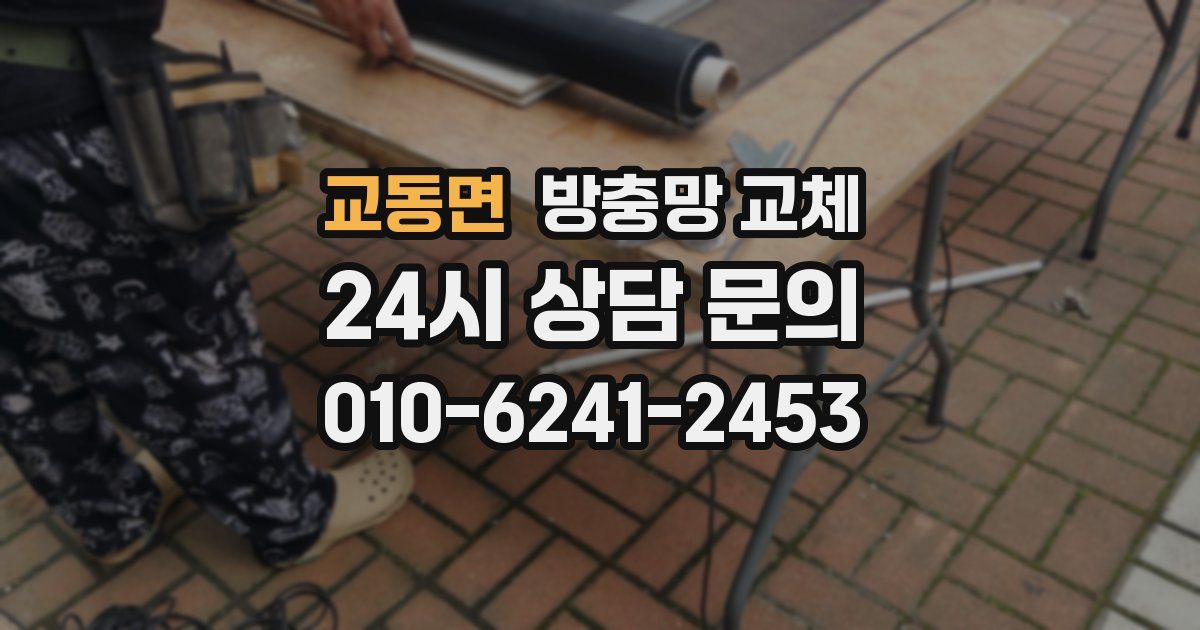 교동면 방충망 교체