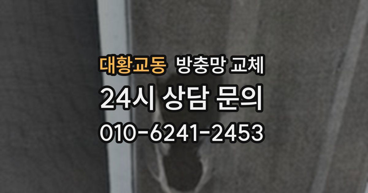 대황교동 방충망 교체