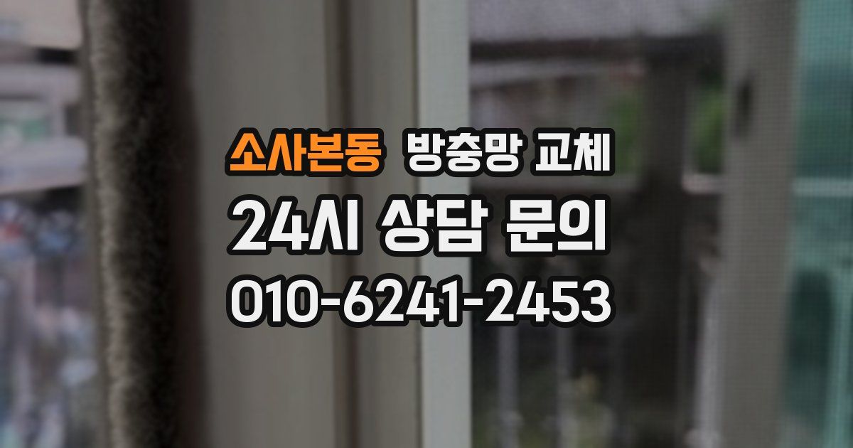 소사본동 방충망 교체