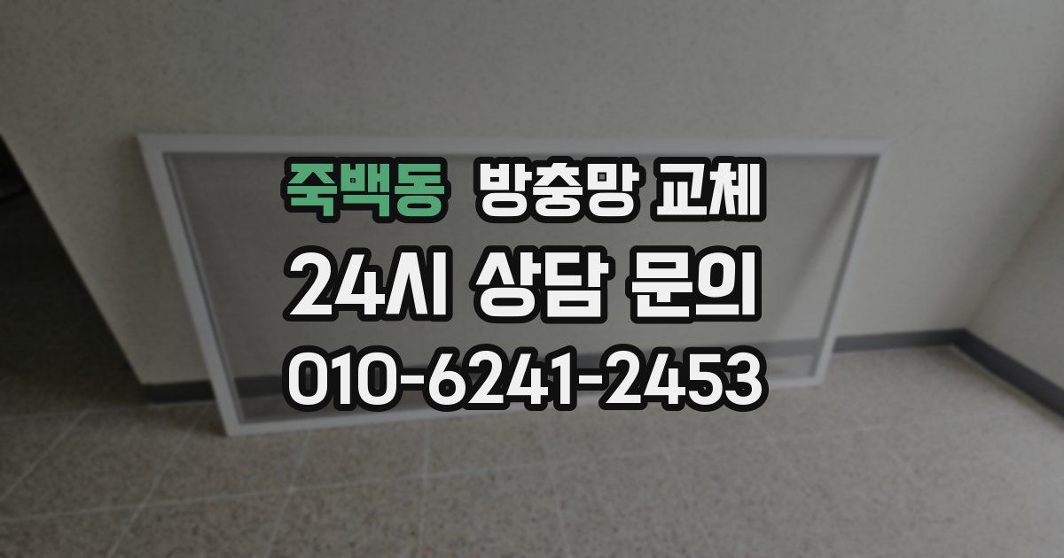 죽백동 방충망 교체