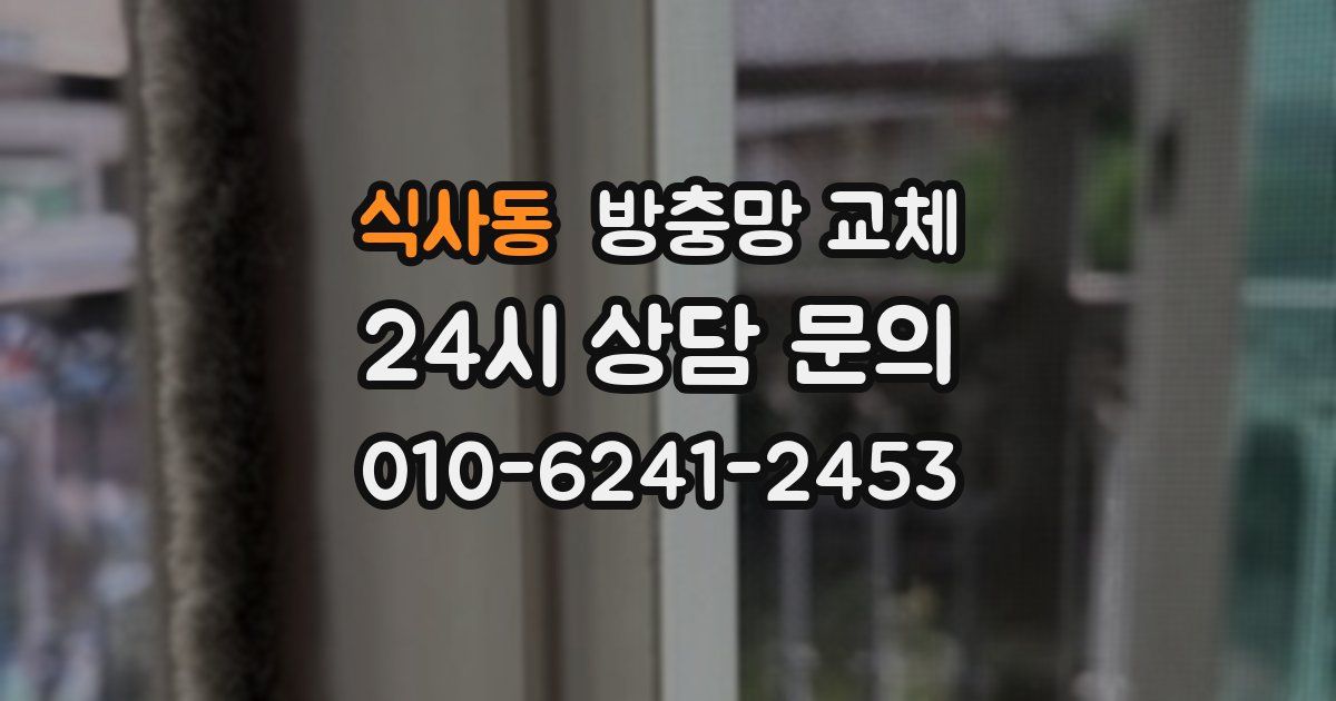 식사동 방충망 교체