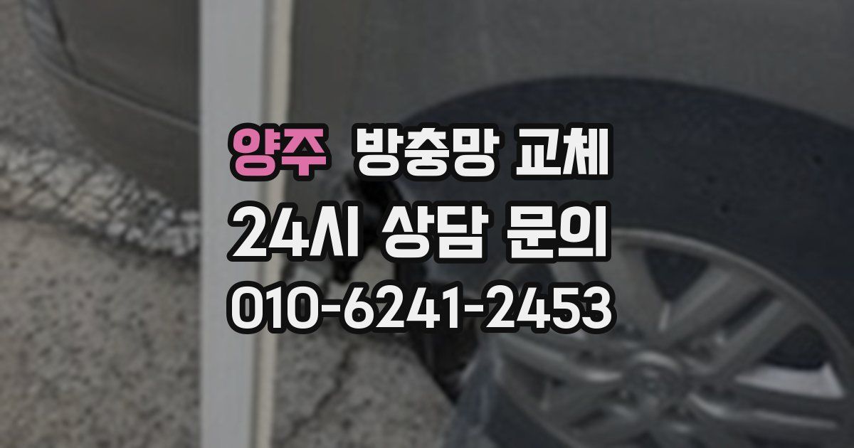 양주 방충망 교체