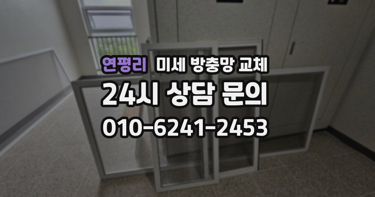 연평리 미세 방충망 교체