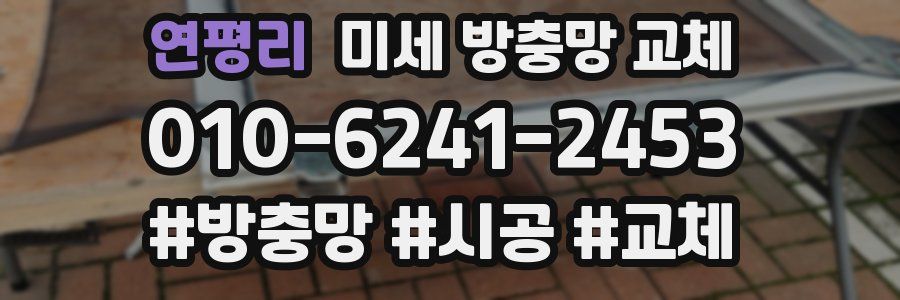 연평리 미세 방충망 교체