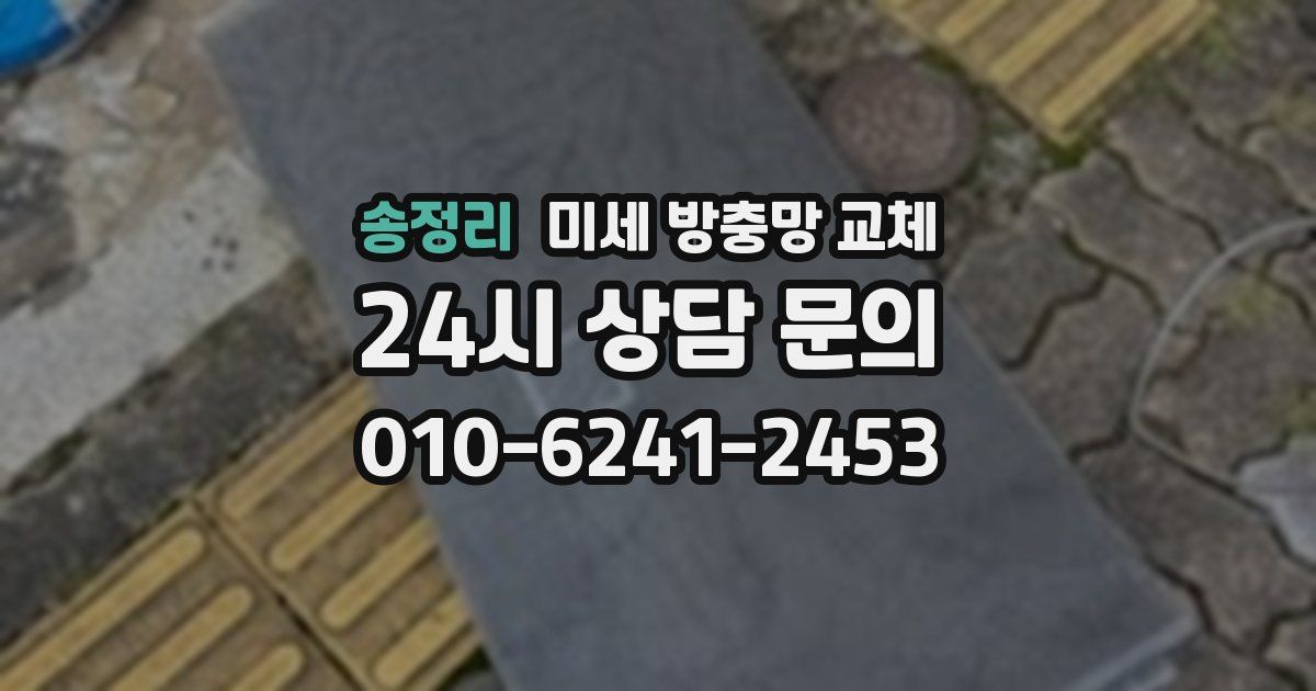 송정리 미세 방충망 교체