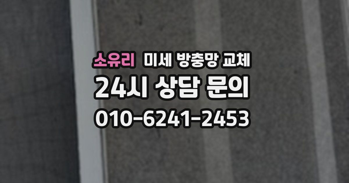 소유리 미세 방충망 교체