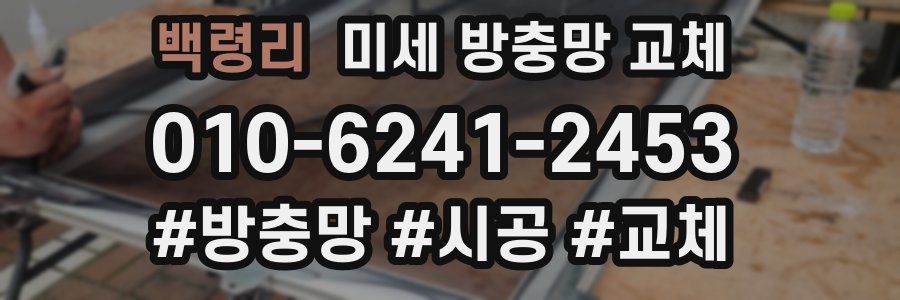 백령리 미세 방충망 교체