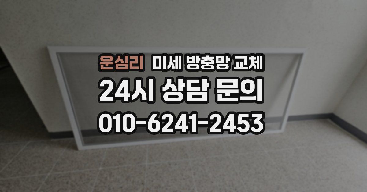 운심리 미세 방충망 교체