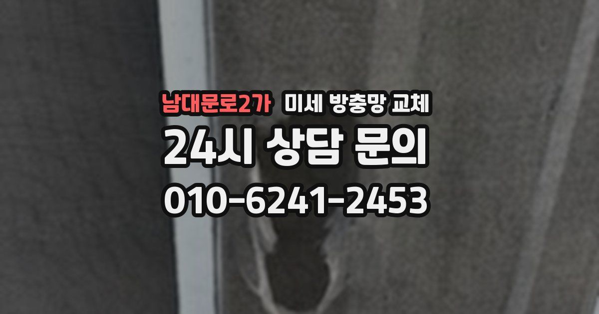 남대문로2가 미세 방충망 교체