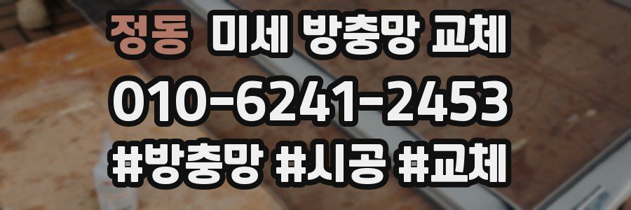 정동 미세 방충망 교체