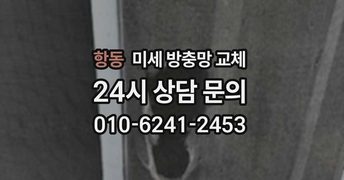 항동 미세 방충망 교체