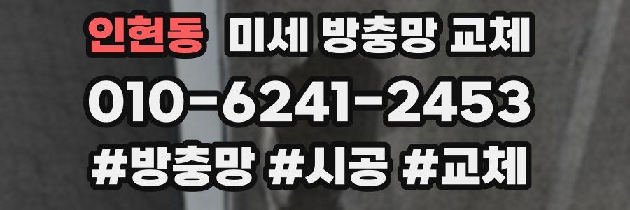 인현동 미세 방충망 교체