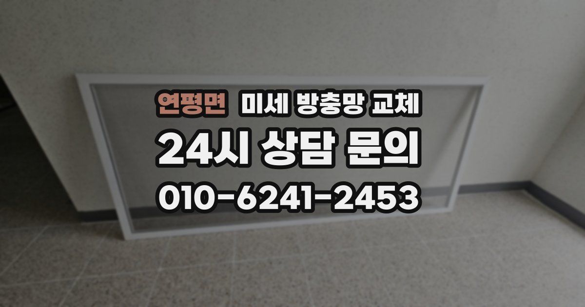 연평면 미세 방충망 교체