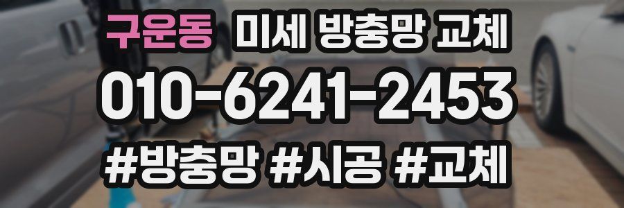 구운동 미세 방충망 교체