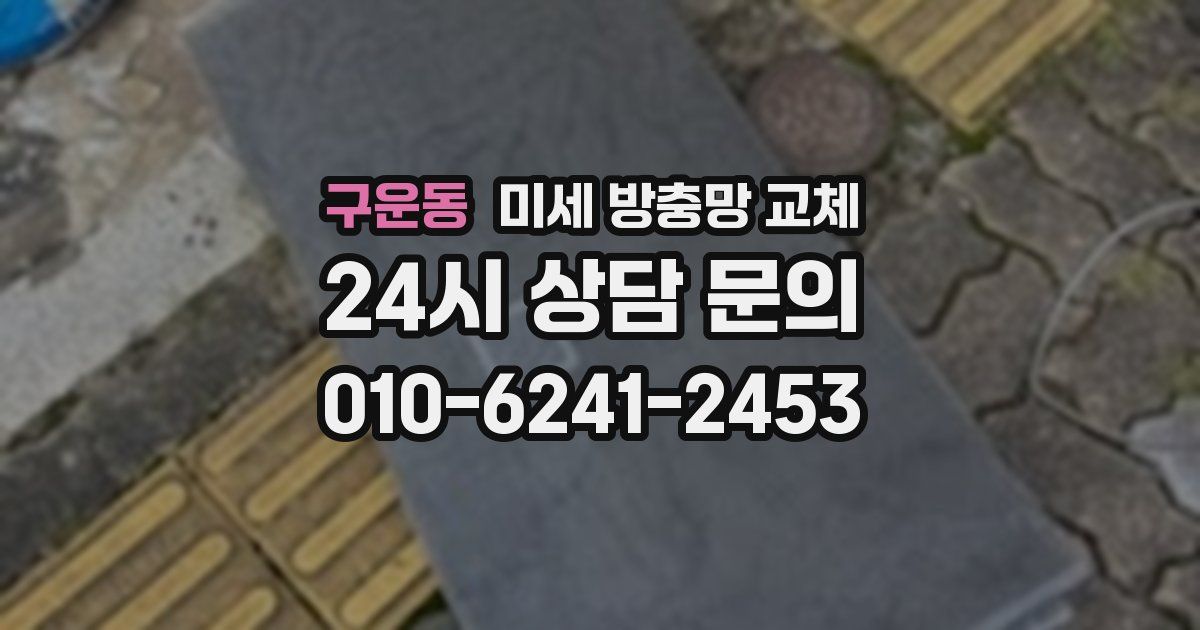 구운동 미세 방충망 교체