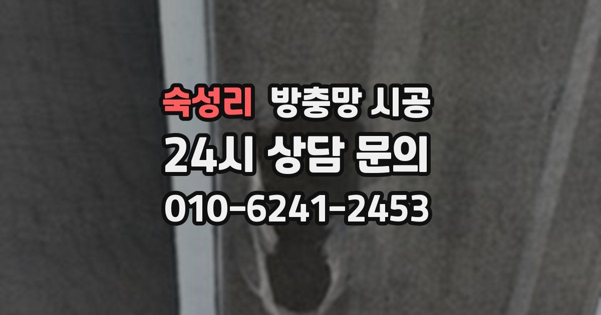 숙성리 방충망 시공