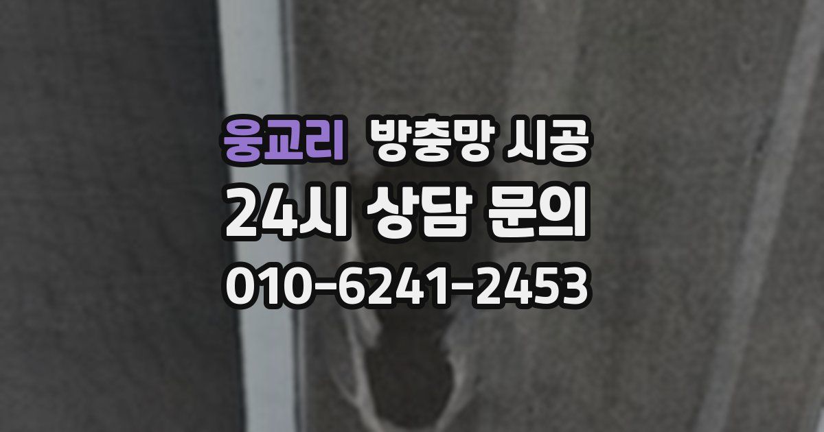 웅교리 방충망 시공