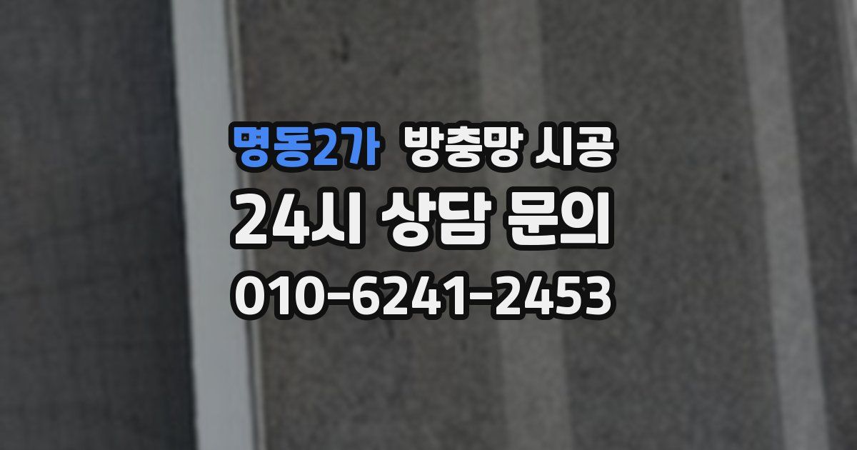 명동2가 방충망 시공