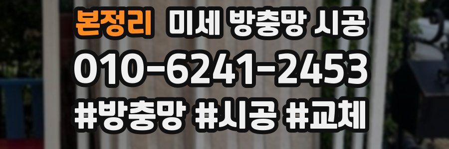 본정리 미세 방충망 시공