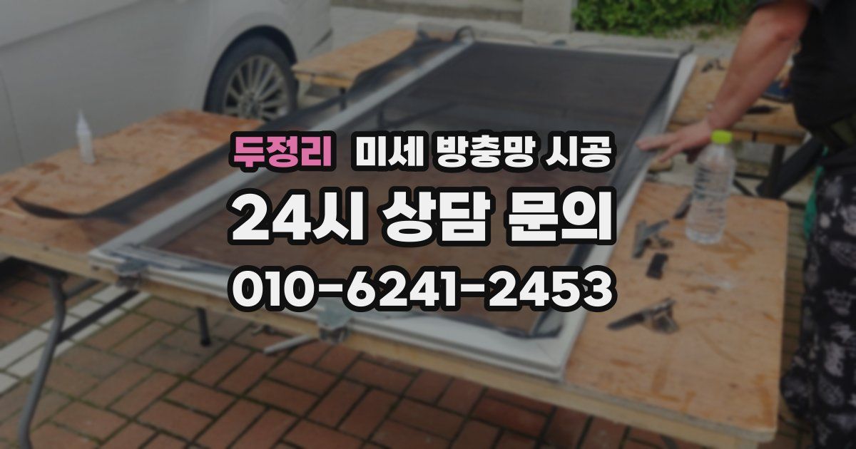 두정리 미세 방충망 시공