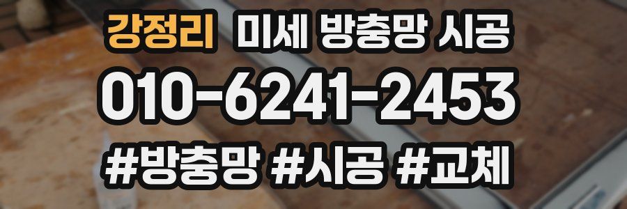 강정리 미세 방충망 시공
