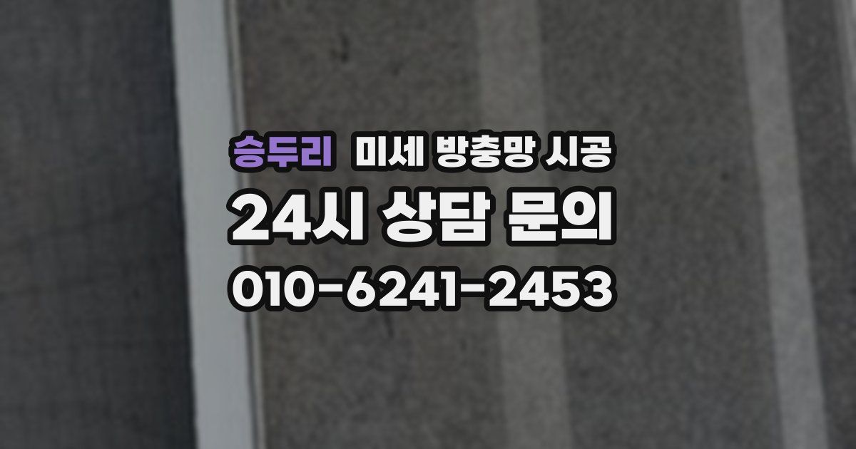 승두리 미세 방충망 시공