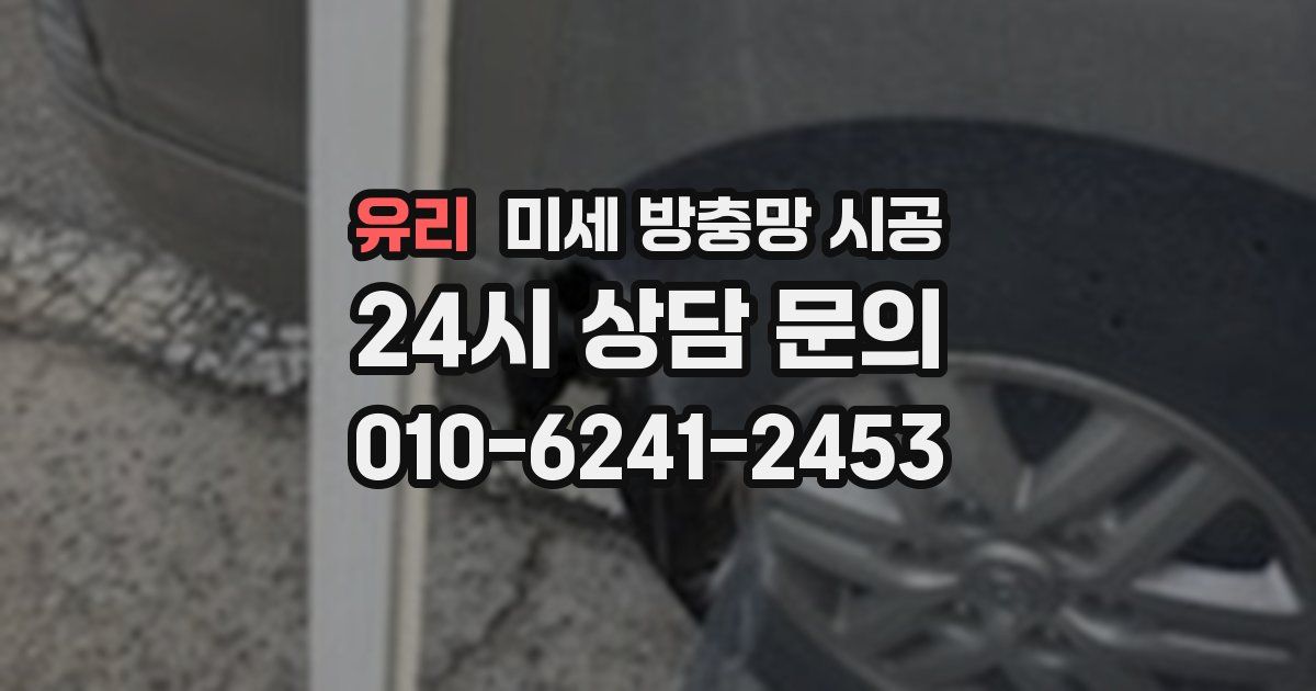 유리 미세 방충망 시공