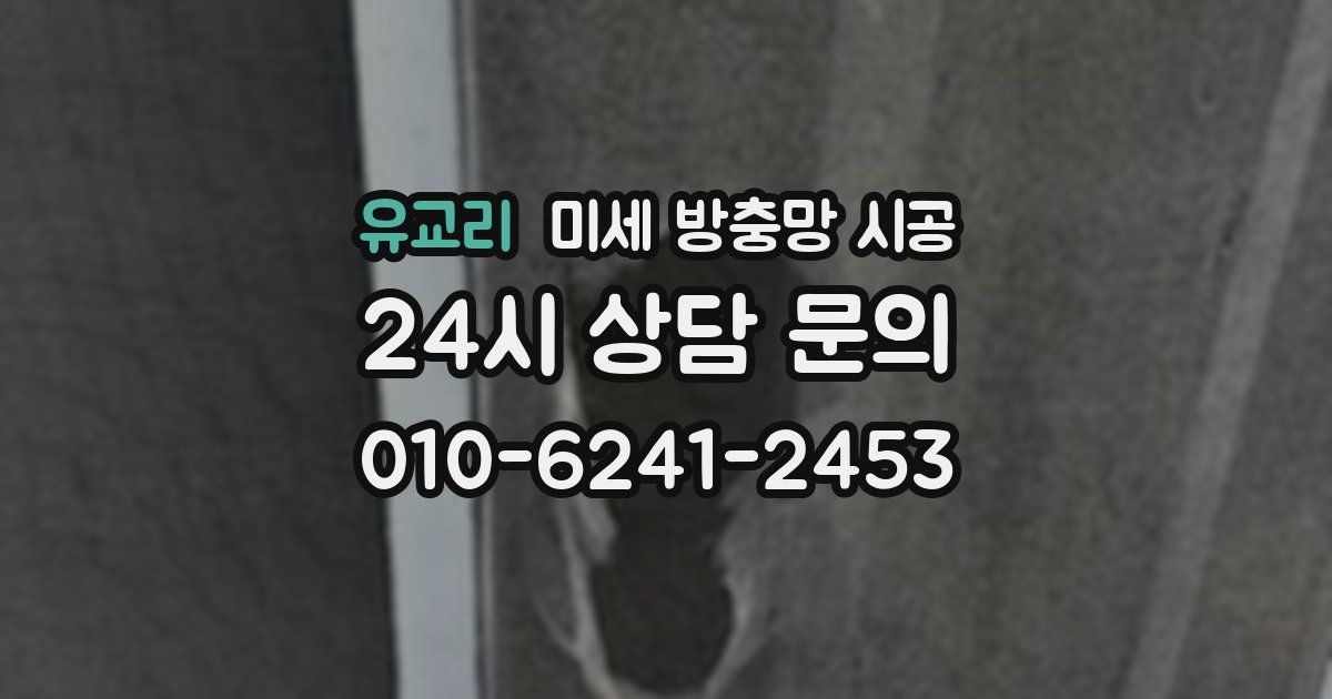 유교리 미세 방충망 시공