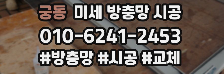 궁동 미세 방충망 시공