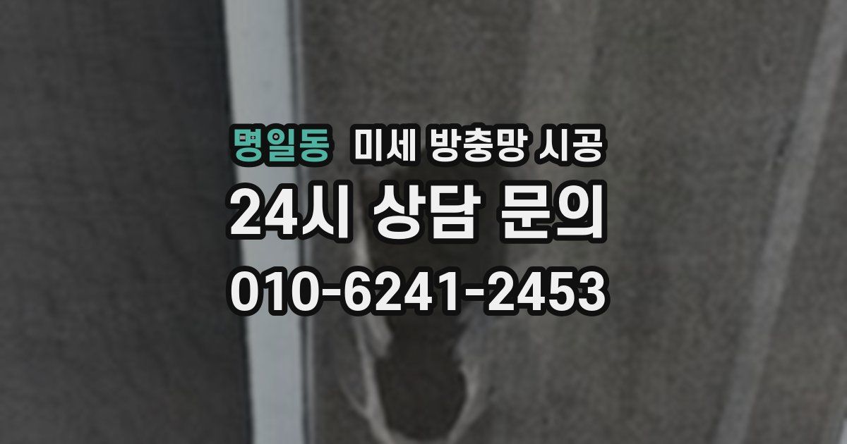 명일동 미세 방충망 시공