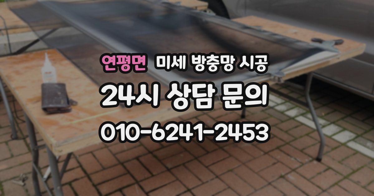 연평면 미세 방충망 시공