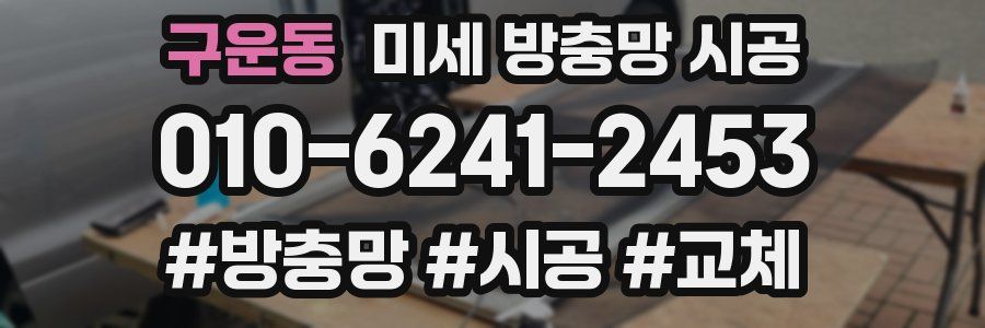 구운동 미세 방충망 시공