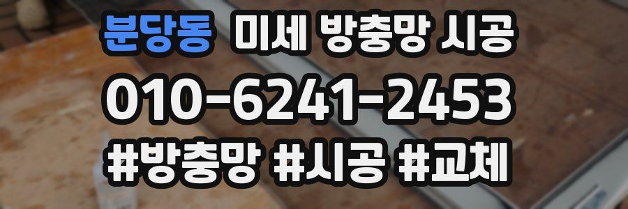 분당동 미세 방충망 시공