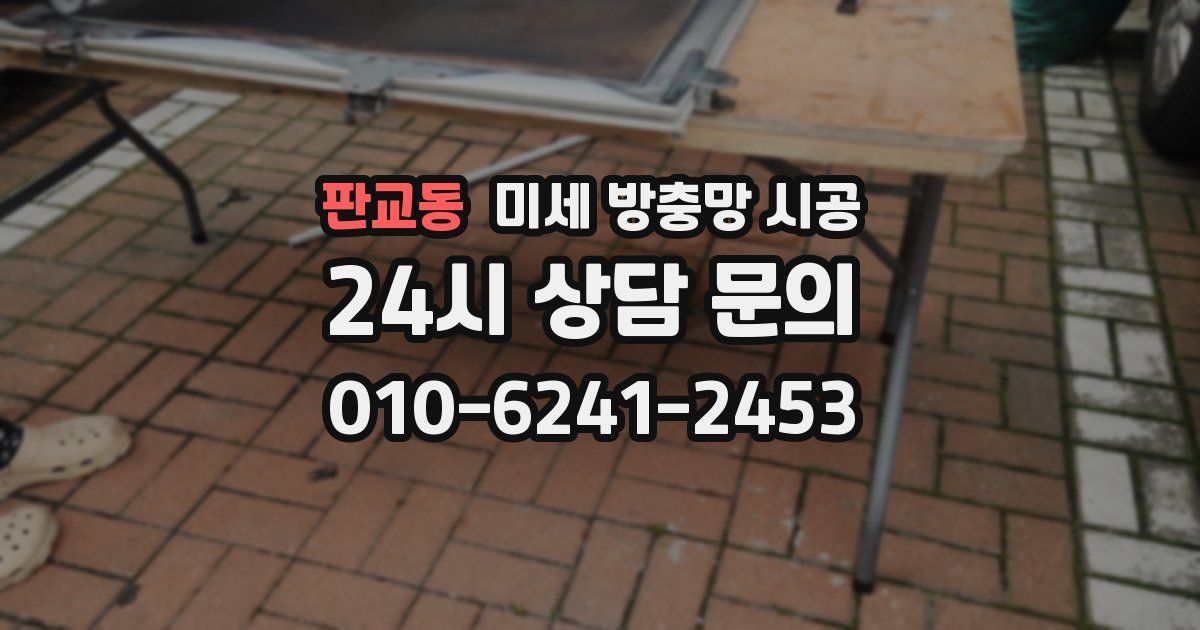 판교동 미세 방충망 시공