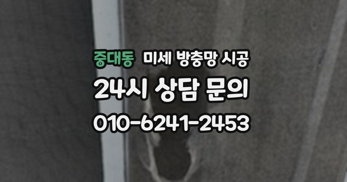 중대동 미세 방충망 시공