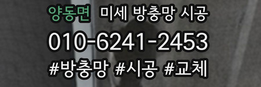 양동면 미세 방충망 시공