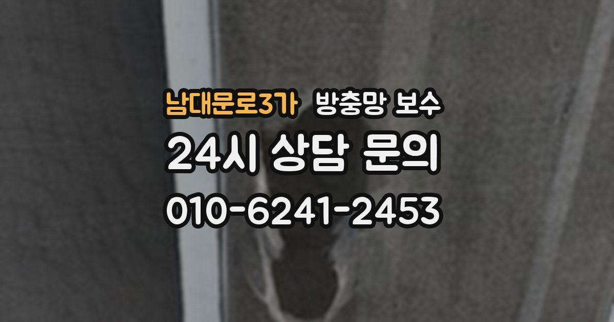 남대문로3가 방충망 보수