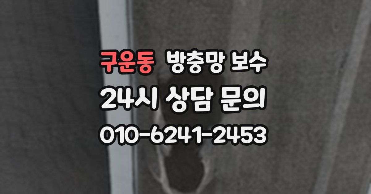 구운동 방충망 보수