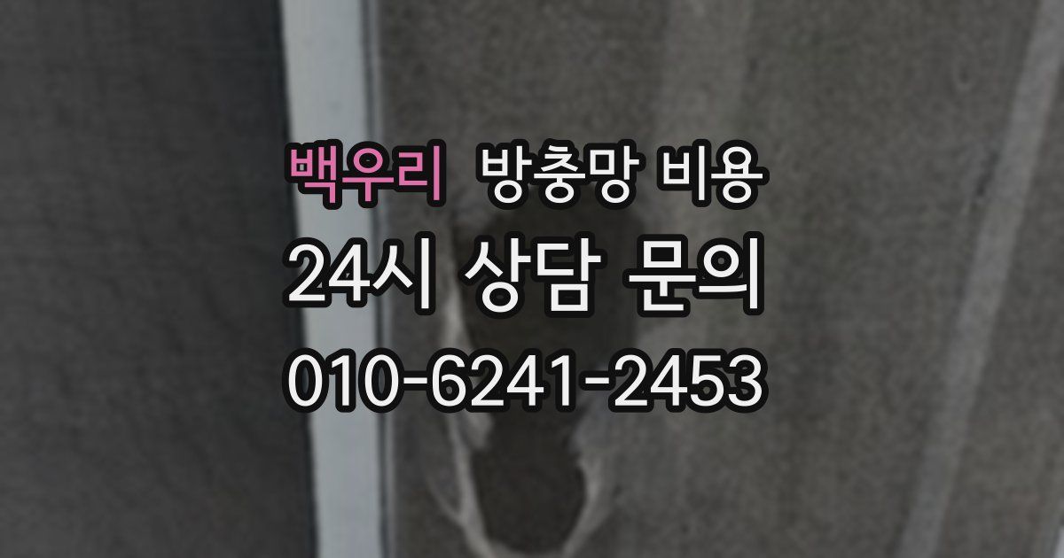 백우리 방충망 비용