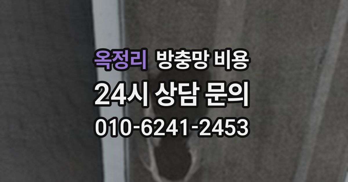 옥정리 방충망 비용