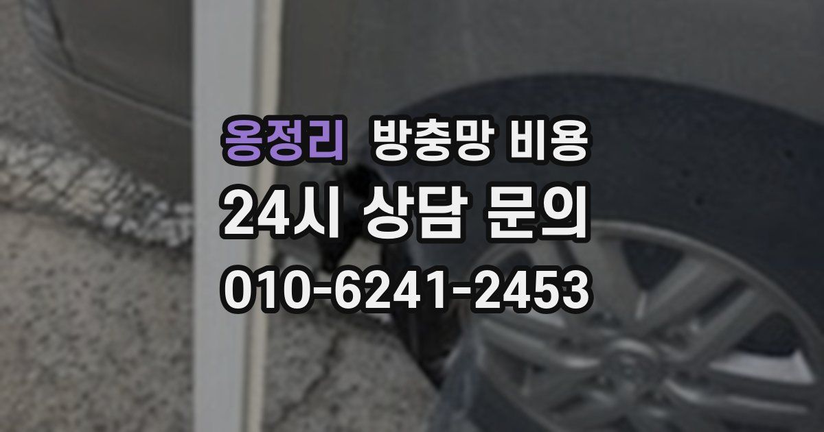 옹정리 방충망 비용